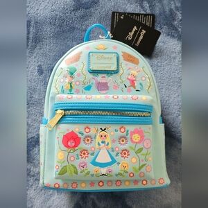 Loungefly Disney Alice in Wonderland Floral Folk Art Mini Backpack